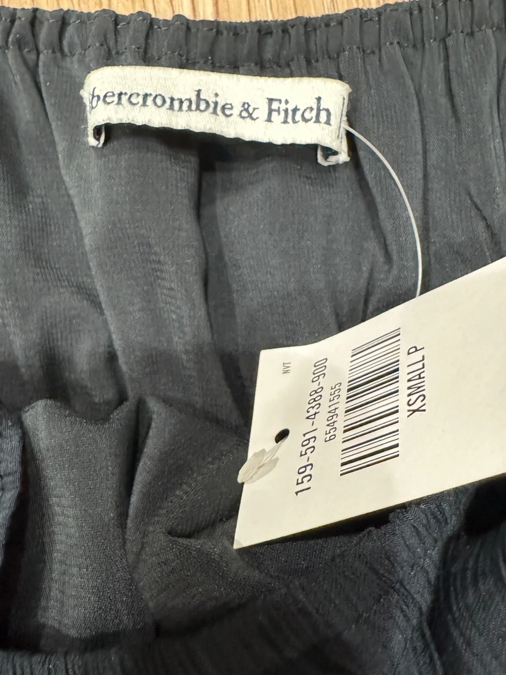 Abercrombie & Fitch Black Ruffled Strap Maxi Dress